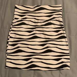 Zebra print skirt